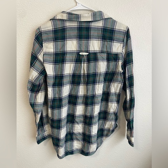 Vintage Women's American Eagle Boyfriend Fit Plaid Flannel Size Green‎ Small - Picture 3 of 7